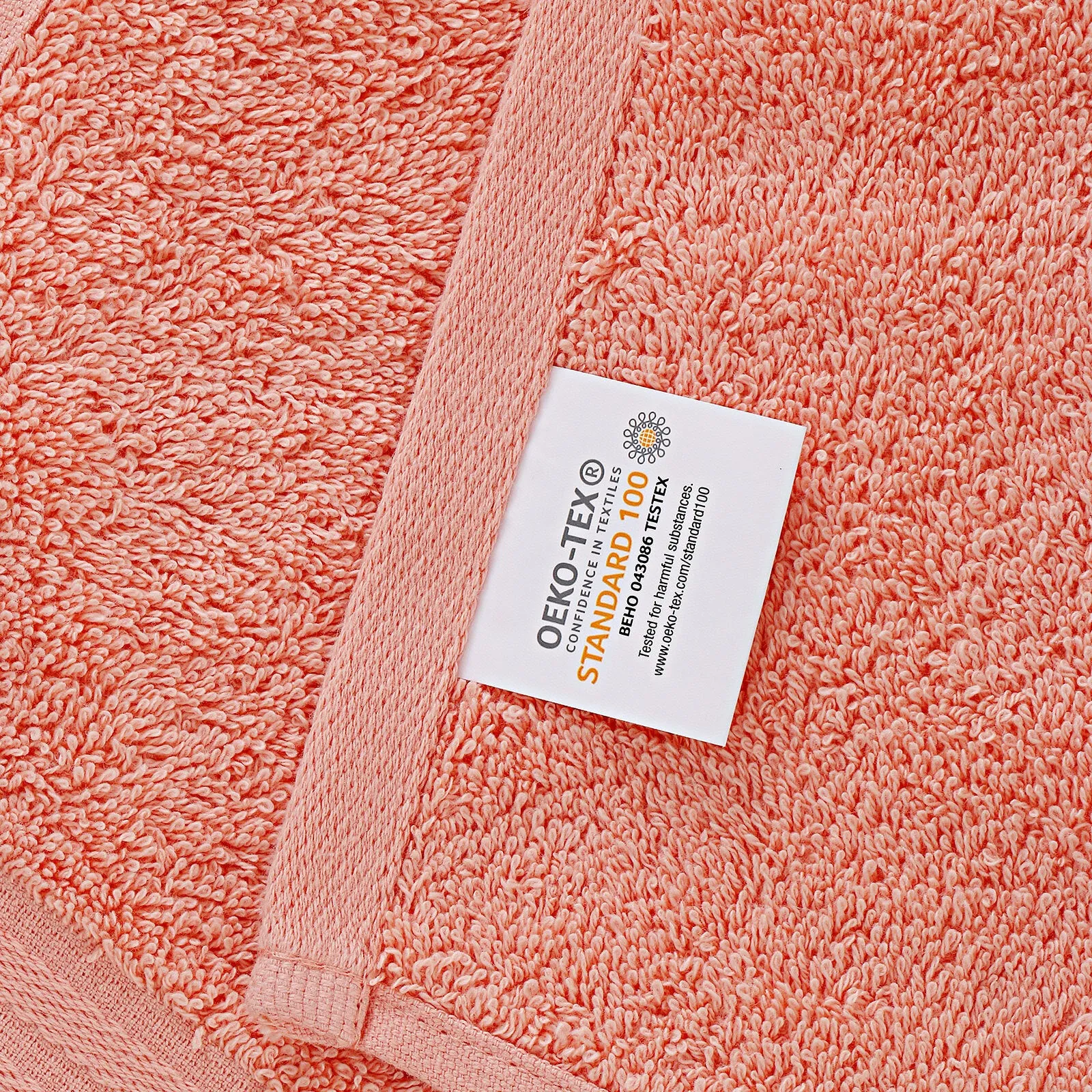 550GSM Absorbent Cotton Hand Towels Set of 4 - Coral Linenland