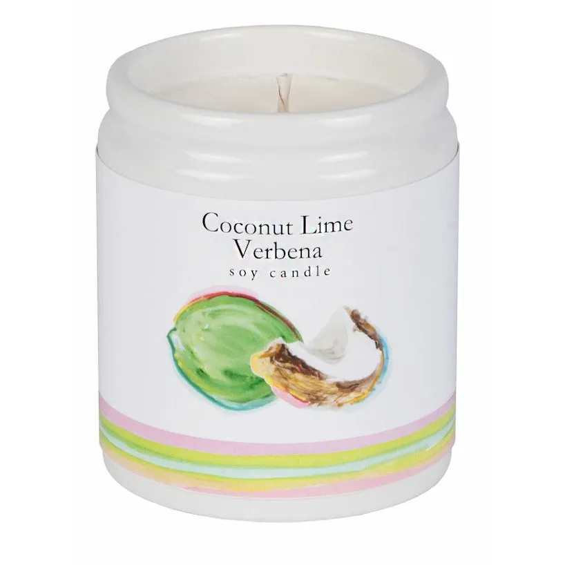 7.5 oz Scented Soy Candle - COCONUT LIME VERBENA