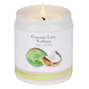 7.5 oz Scented Soy Candle - COCONUT LIME VERBENA