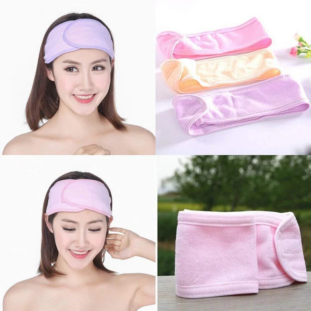 Adjustable Washable Facial Headband - (Pack of 2)