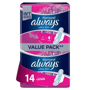 Always Diamond Ultra Thin Long Pads Regular - 14's