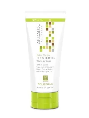 Andalou Naturals Kukui Cocoa Nourishing Body Butter 8 oz Cream