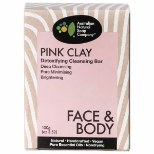 ANSC Pink Clay Detoxifying Cleansing Bar