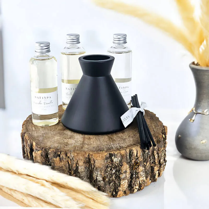 Black Glass Diffuser Bottle | Aromatherapy Essential Oil Diffuser