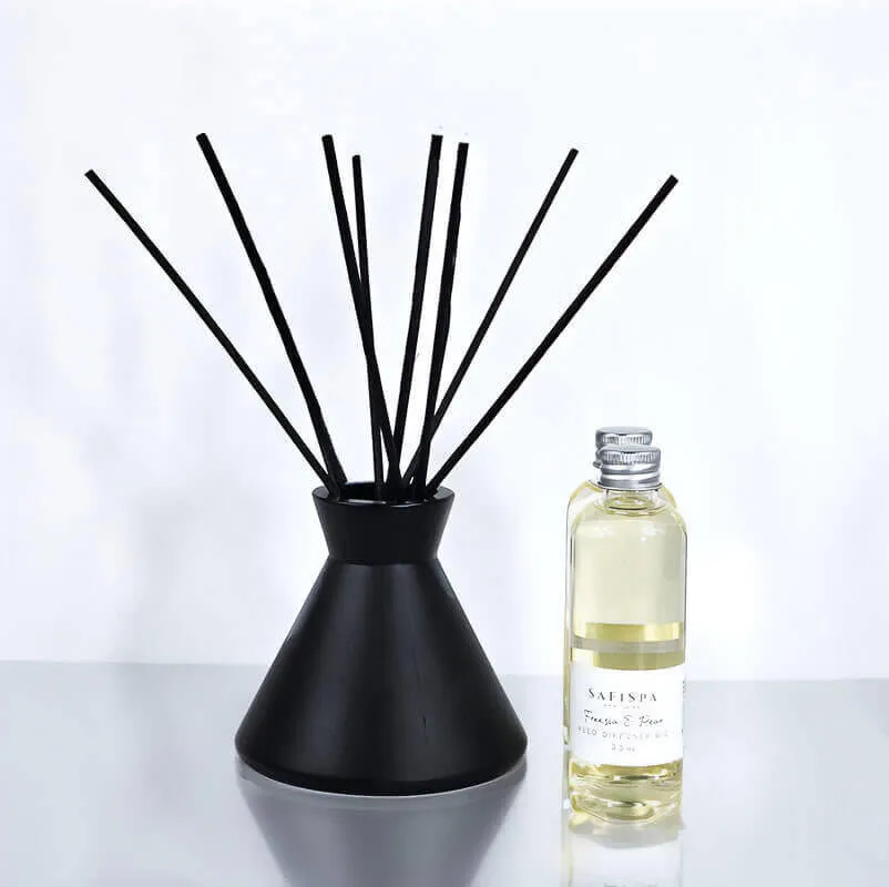 Black Glass Diffuser Bottle | Aromatherapy Essential Oil Diffuser