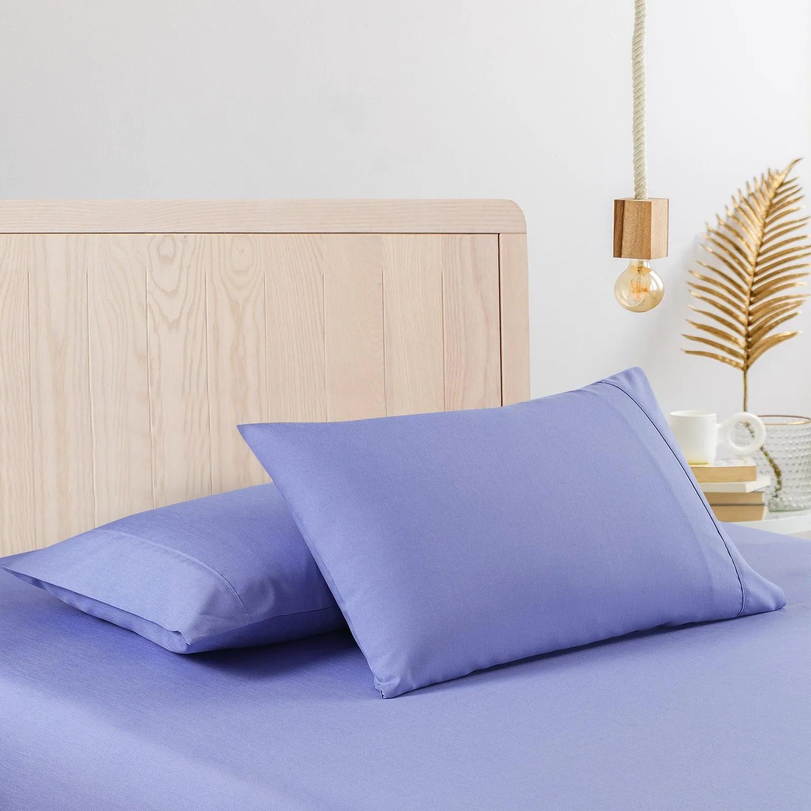 Casa Decor 2000 Thread Count Bamboo Cooling Sheet Set Ultra Soft Bedding - King - Mid Blue