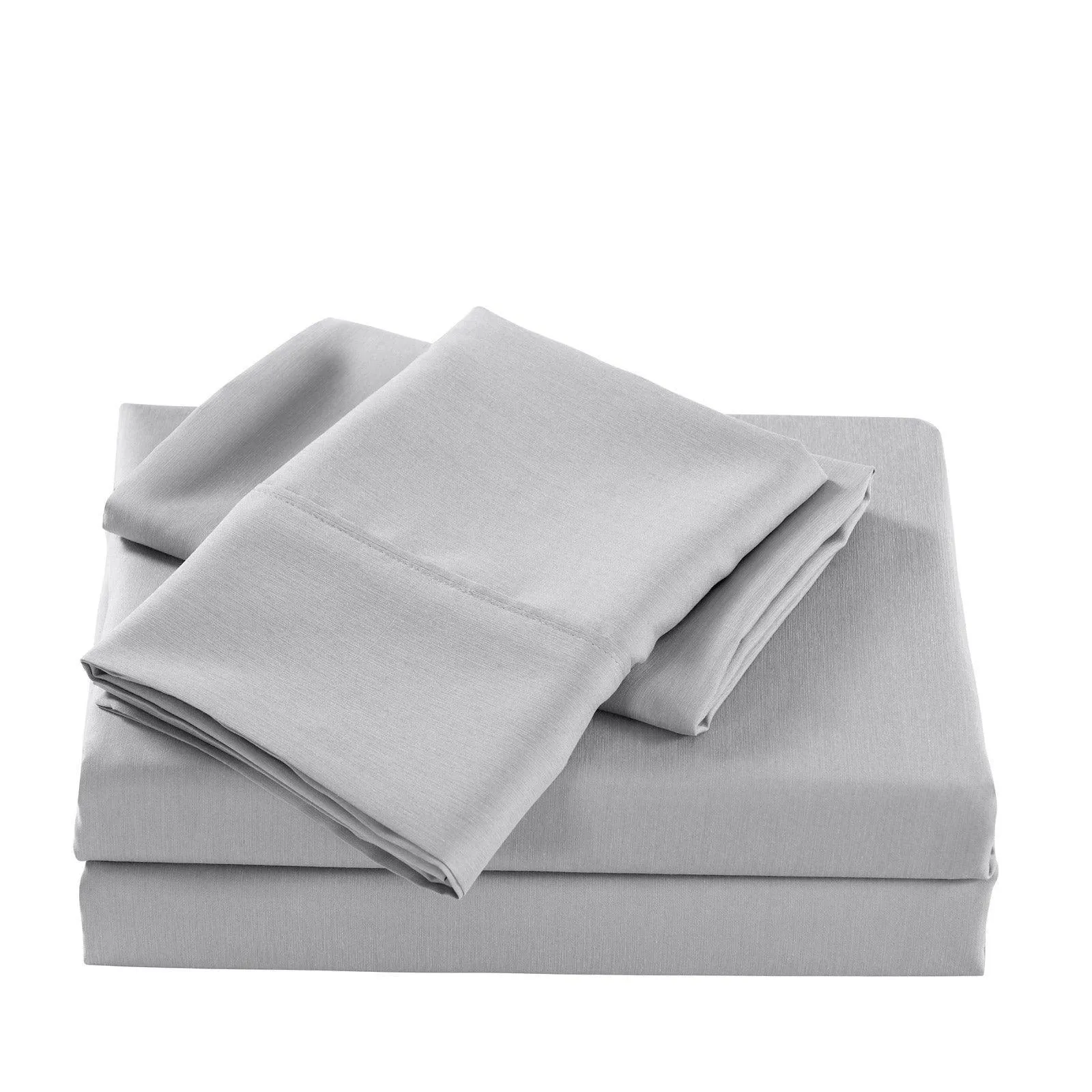 Casa Decor 2000 Thread Count Bamboo Cooling Sheet Set Ultra Soft Bedding - King - Stonewash Grey