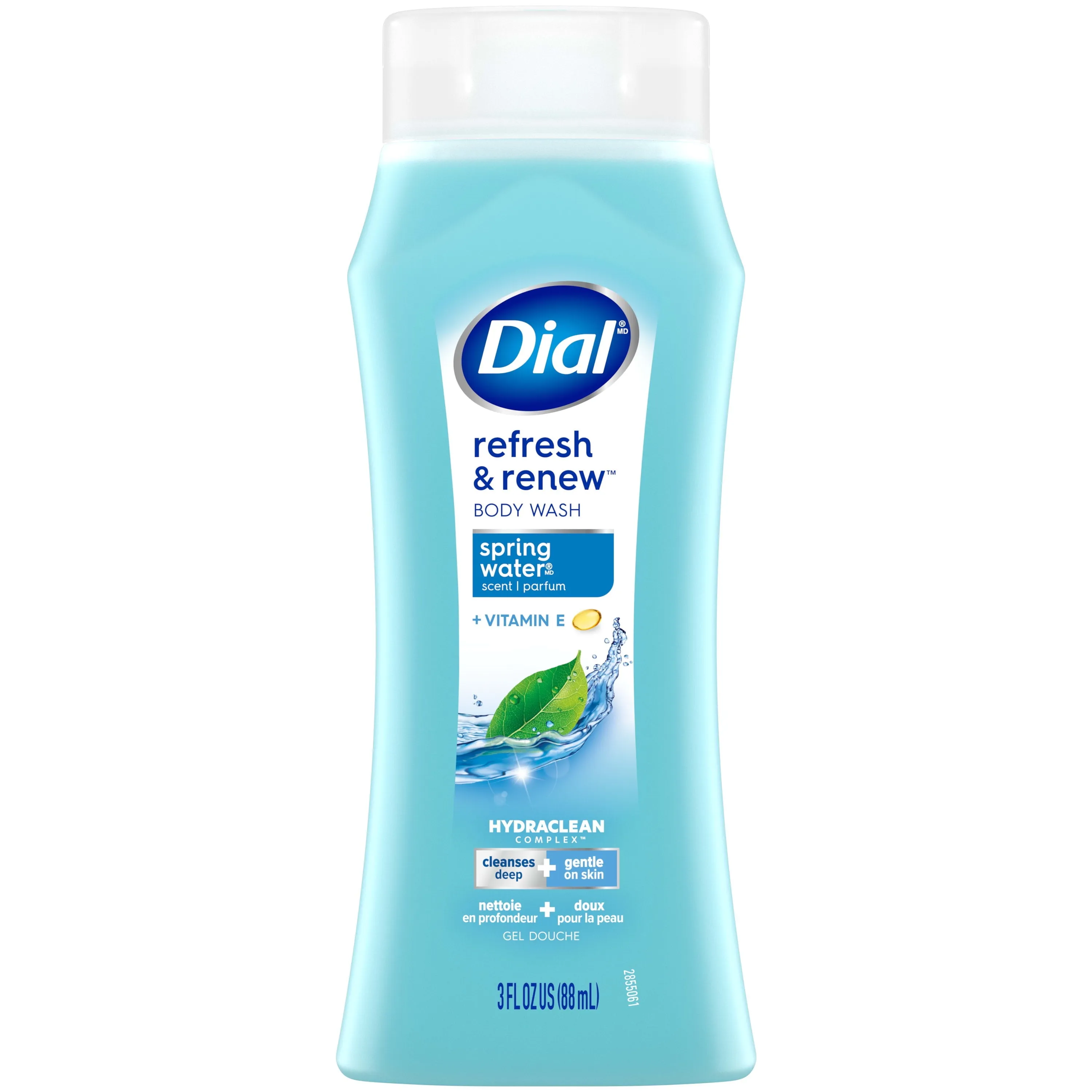 Dial Body Wash, Refresh & Renew Spring Water, 3 fl oz