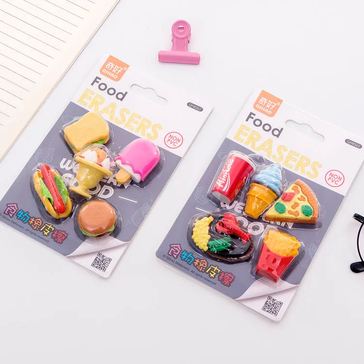 FAST FOOD ERASERS