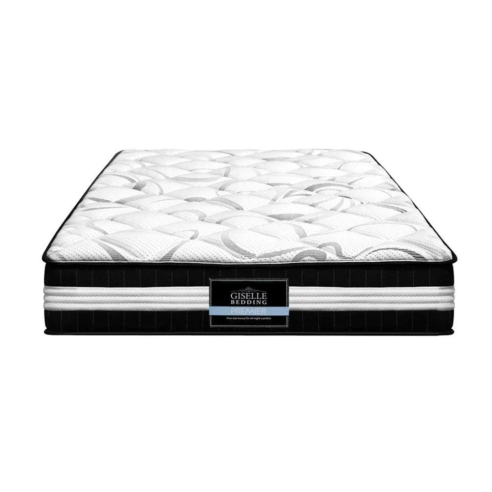 Giselle Bedding Mykonos Euro Top Pocket Spring Mattress 30cm Thick Single