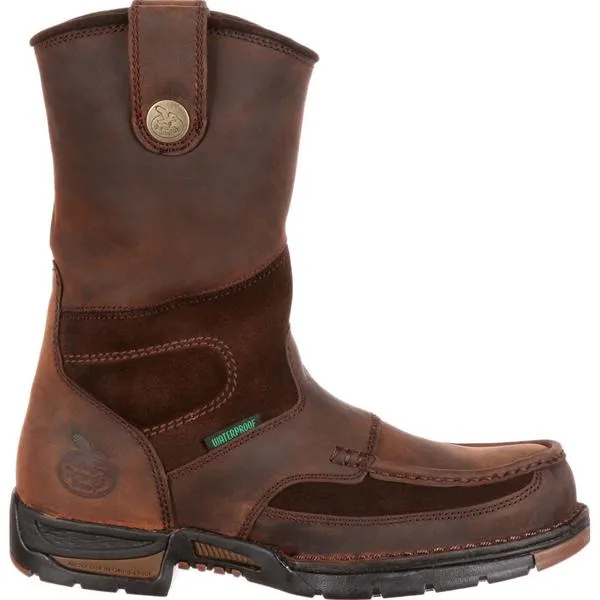 Men's Georgia Boot Athens Brown, WP, Wellington Soft Toe Boot