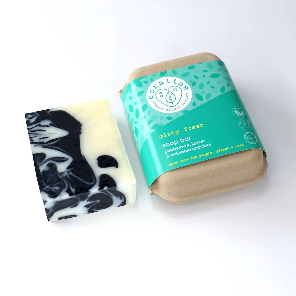 Minty Fresh - Organic Peppermint, Lemon and Activated Charcoal Soap Bar