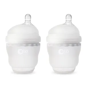 OlaBaby Silicone Gentle Bottle 120ml 2pk Frost