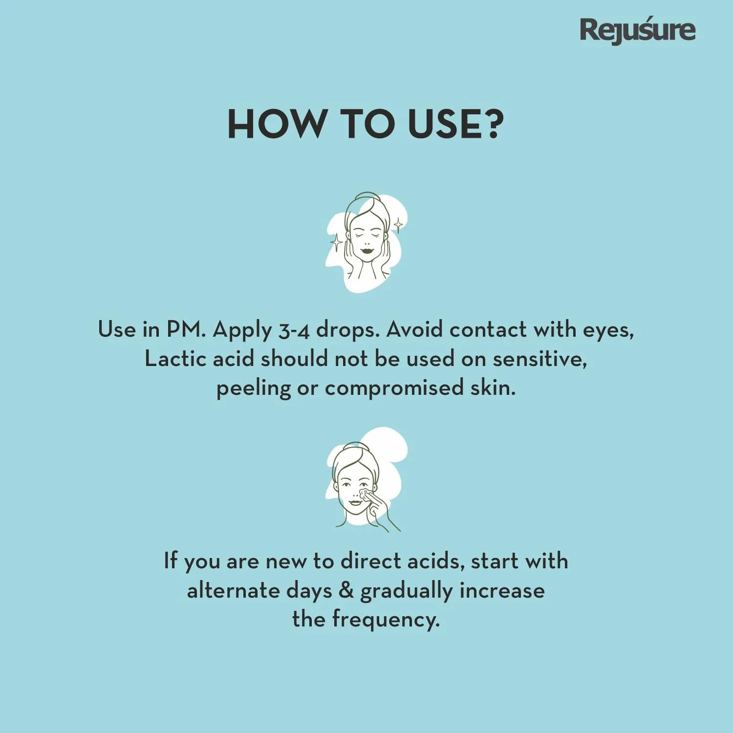 Rejusure AHA 25%   PHA 5%   BHA 2% Facial Peeling Solution (30ml) & Lactic Acid 10%   Hyaluronic Acid 1% Facial Exfoliator (30ml) - Powerful Skincare Duo for Smooth and Radiant Skin