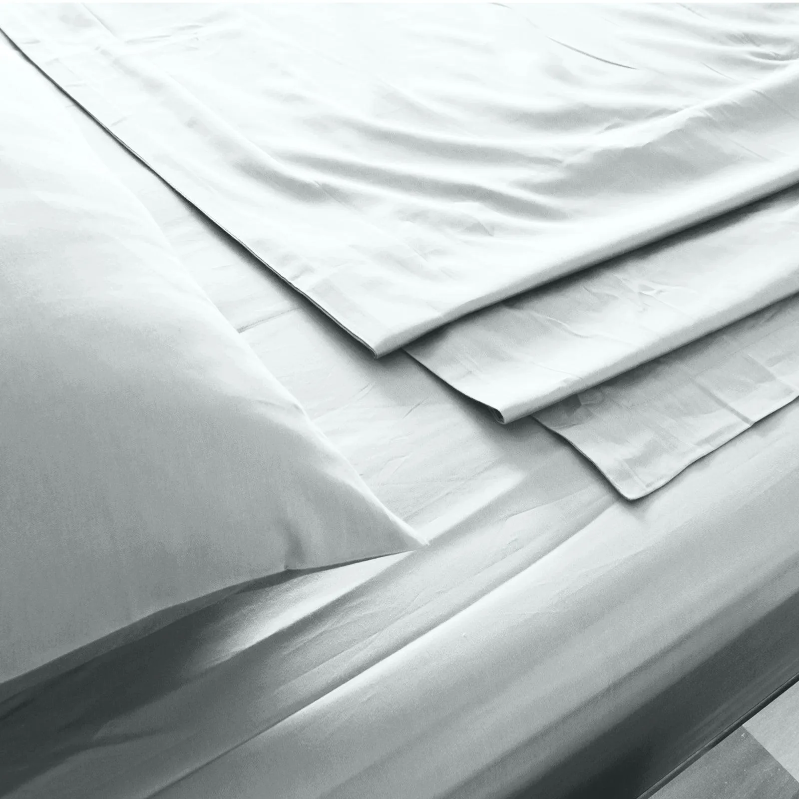 Royal Comfort 1000TC Hotel Grade Bamboo Cotton Sheets Pillowcases Set Ultrasoft - Queen - Cool Grey