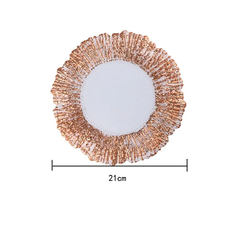 TEEK - Nordic Sun Flower Texture Glass Plate Tableware