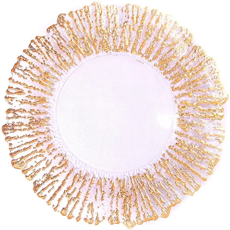 TEEK - Nordic Sun Flower Texture Glass Plate Tableware