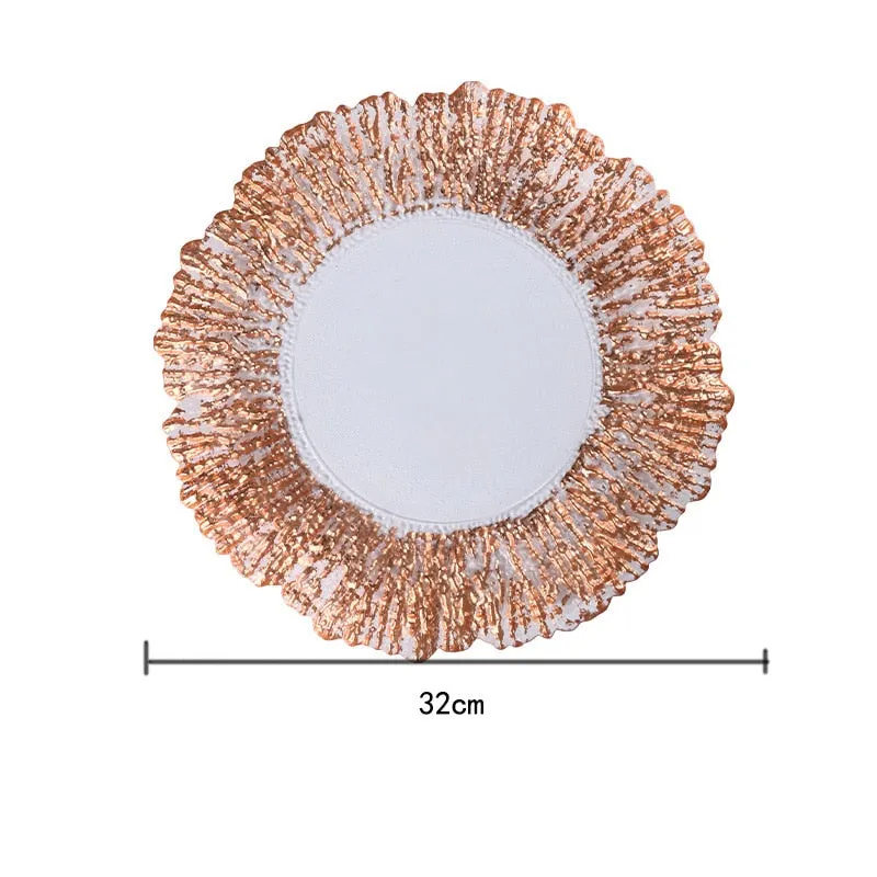 TEEK - Nordic Sun Flower Texture Glass Plate Tableware