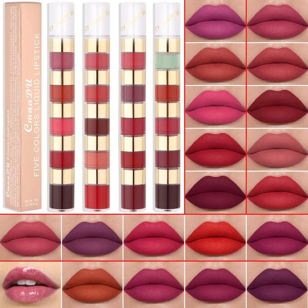 Velvet Red Matte Lipstick Set: Hydrating, Long-Lasting Shades