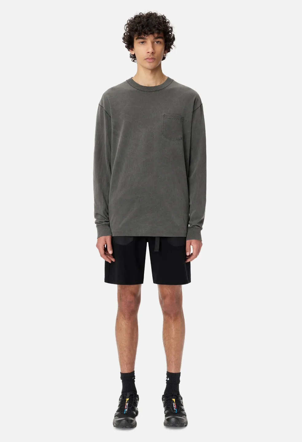 Waterproof Terry Mountain Shorts / Black