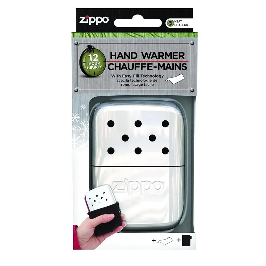 Zippo 12-hour Refillable Hand Warmer - High Polish Chrome